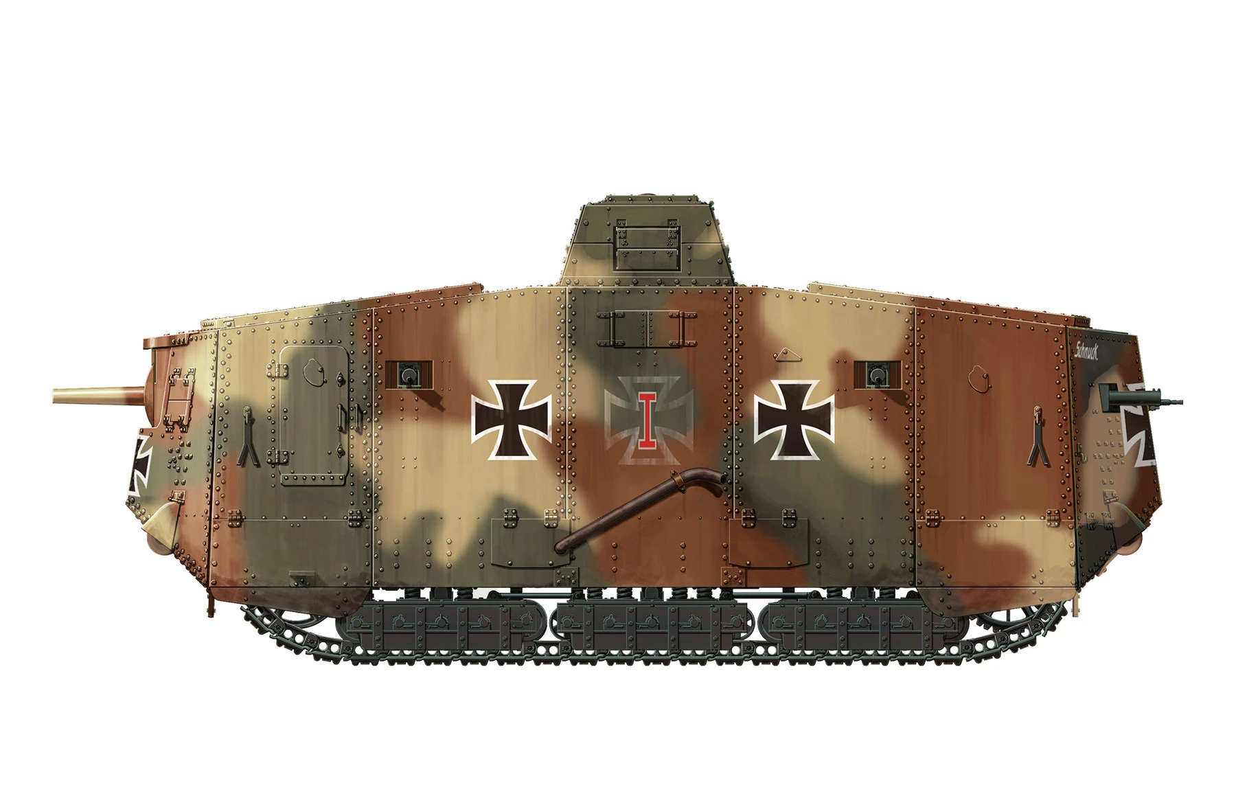 MENG TS-017 1/35 GERMAN A7V TANK (KRUPP) ALMAN TANK MAKETİ