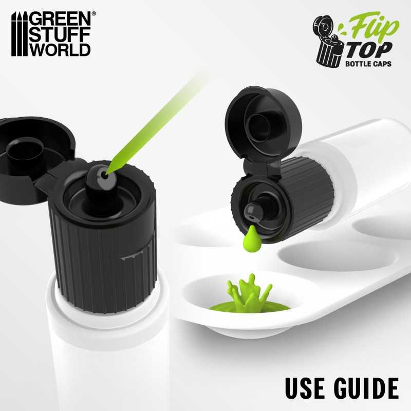 GREEN STUFF WORLD 5543 Flip-top Dropper Cap - Boya Şişesi Kapağı