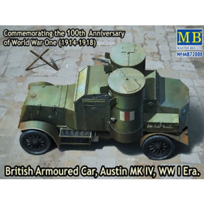 MASTER BOX 72008 1/72 British Armoured Car, Austin, MK IV, WW I Era