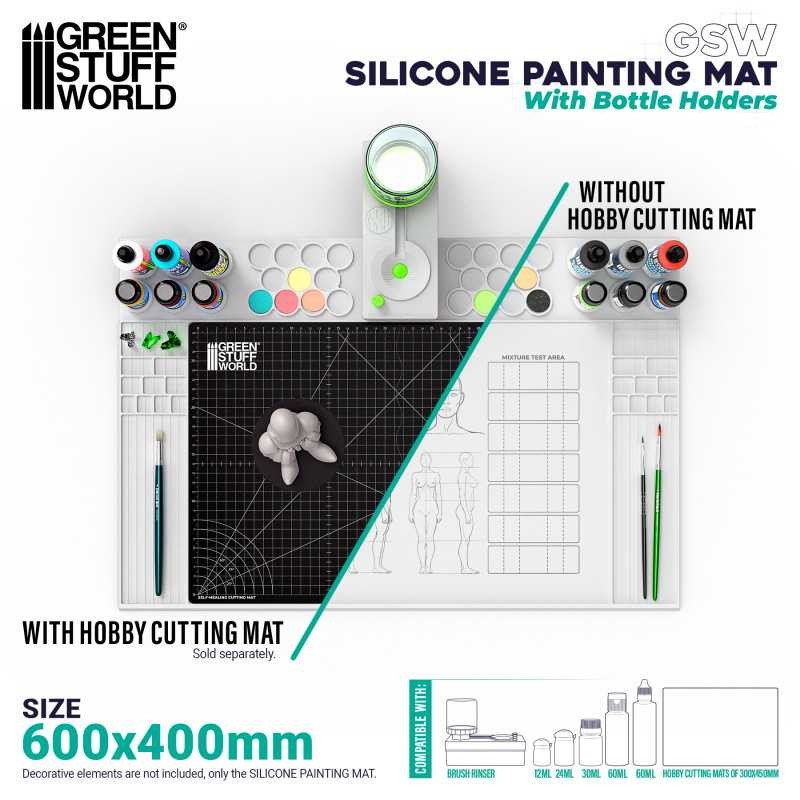 GREEN STUFF WORLD 4562 Silicone Painting Mat with Edges - Köşeli Silikon Boyama Matı