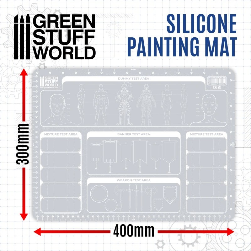 GREEN STUFF WORLD 2712 Silicone Painting Mat 400x300mm