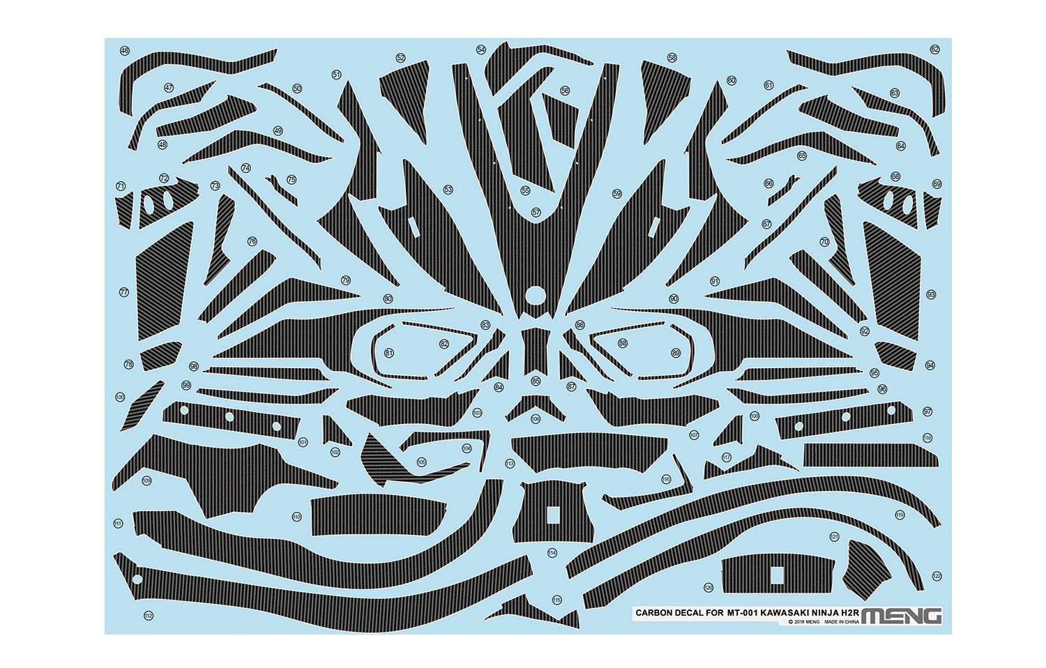 MENG MT-001 1/9 KAWASAKI NINJA H2R MOTORSİKLET MAKETİ