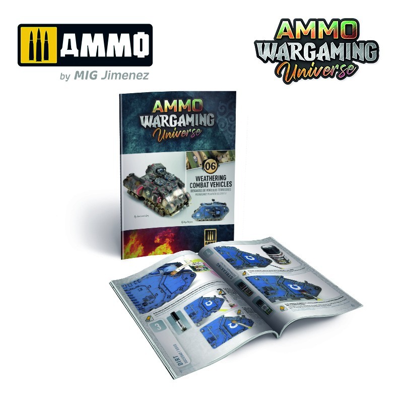 AMMO MIG 6925 WARGAMING UNIVERSE Book 06 Weathering Combat Vehicles - SAVAŞ ARAÇLARI ESKİTME TEKNİKLERİ KİTABI