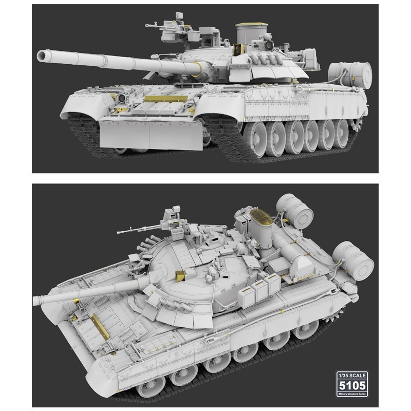 RYE FIELD MODELS 5105 1/35 Russian Main Battle Tank T-80U Tank Maketi