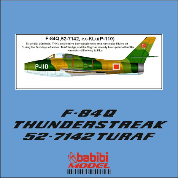 BABİBİ MODEL DBT - 01183 1/48 F-84F THUNDERSTREAK DEKAL SETİ