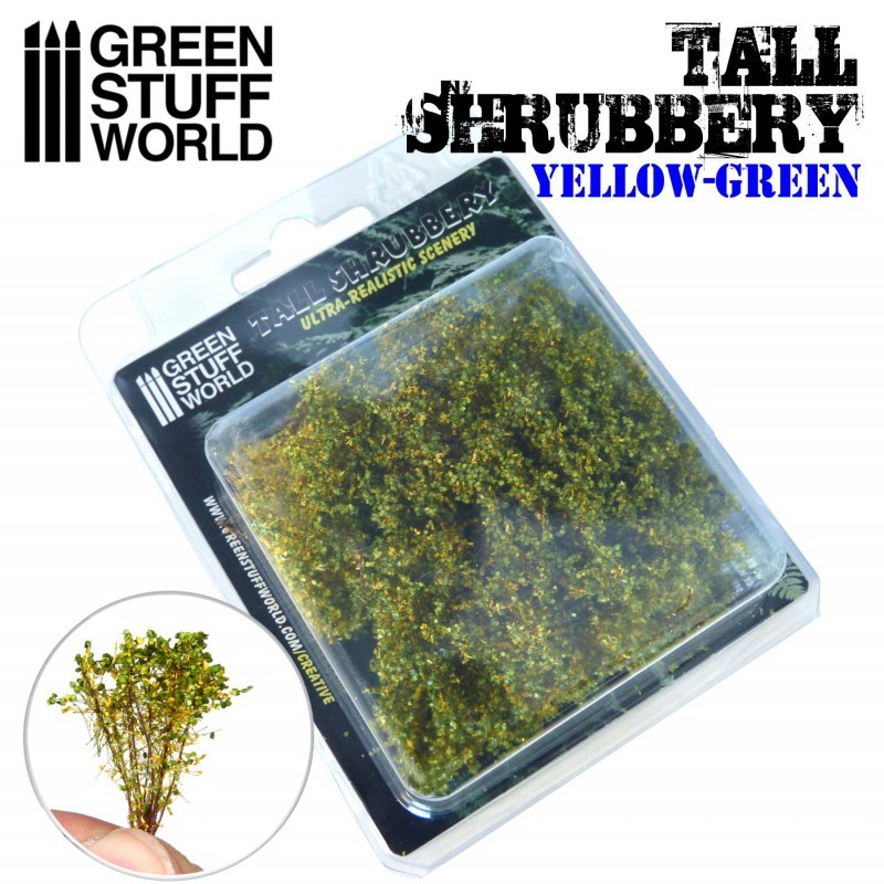 GREEN STUFF WOLRD 9926 Tall Shrubbery - Yellow Green - UZUN ÇALI AÇIK YEŞİL ÇALILIK BİTKİSİ