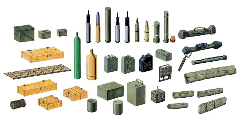 ITALERI 6423 1/35 MODERN BATTLE ACCESSORIES ASKERİ TECHİZAT MAKETİ