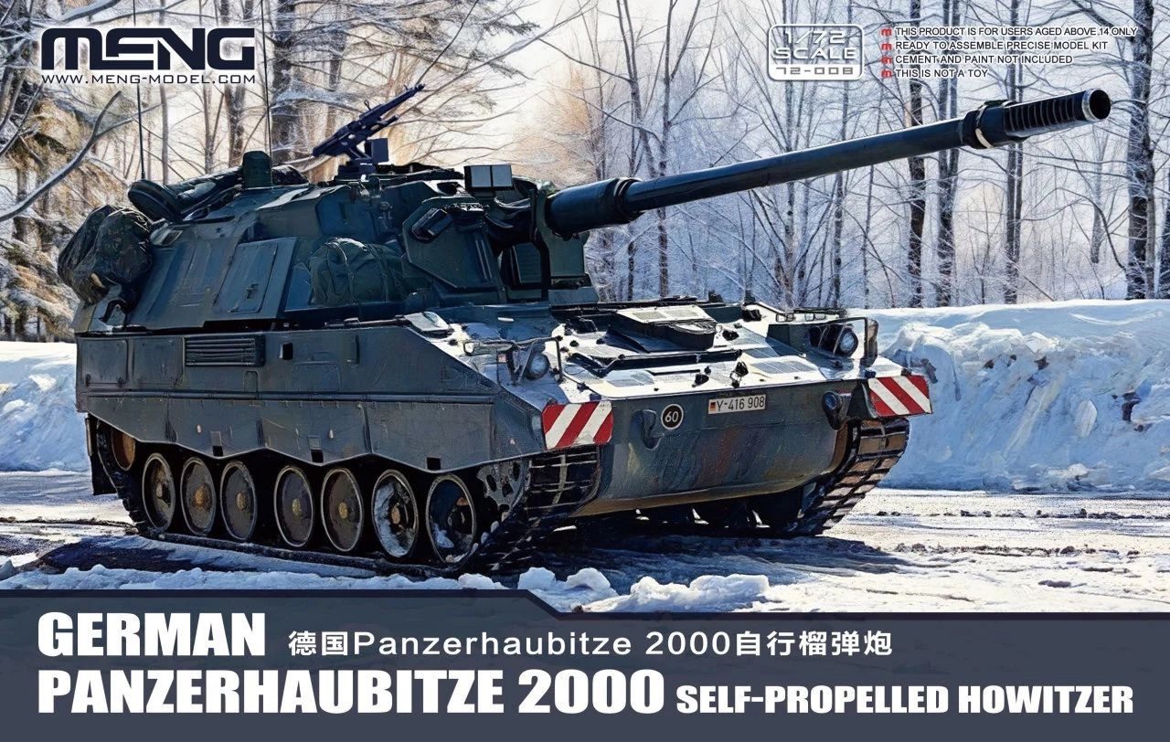 MENG 72-008 1/72 German Panzerhaubitze 2000 Self-propelled Howitzer KUNDAĞI MOTORLU TOP MAKETİ