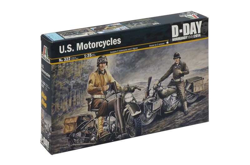 ITALERI 0322 1/35 U.S. MOTORCYCLES AMERİKAN ASKERİ MOTOSİKLETLERİ MAKETİ