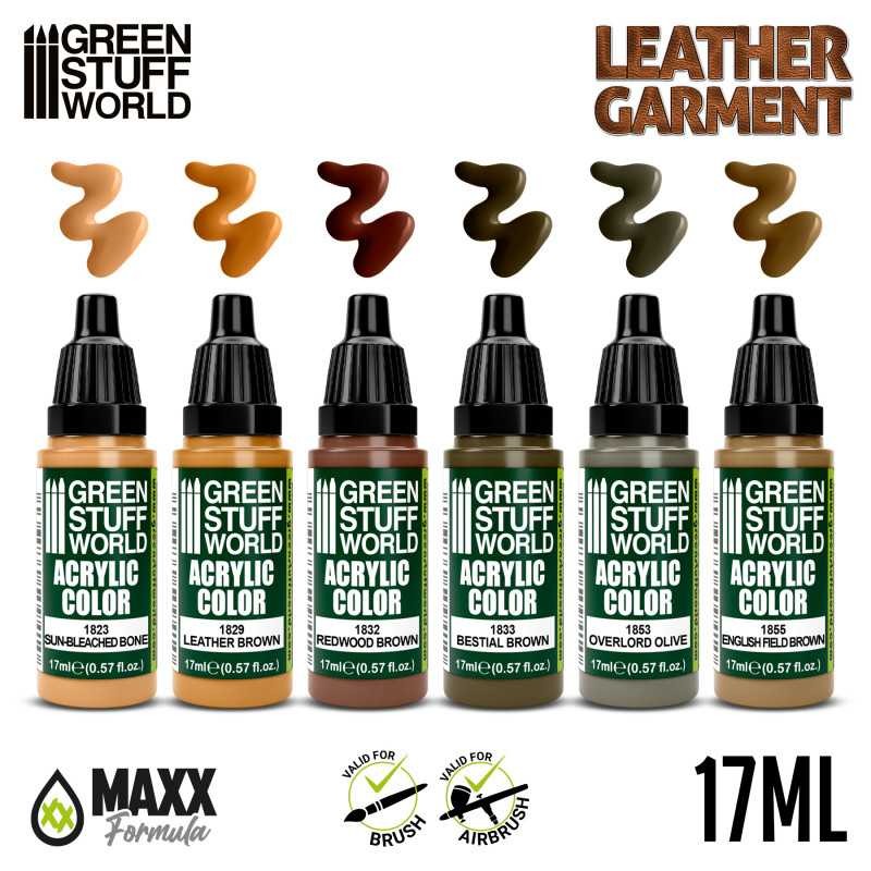 GREEN STUFF WORLD 10119 Paint Set Leather Brown - DERİ KAHVERENGİ BOYAMA SETİ