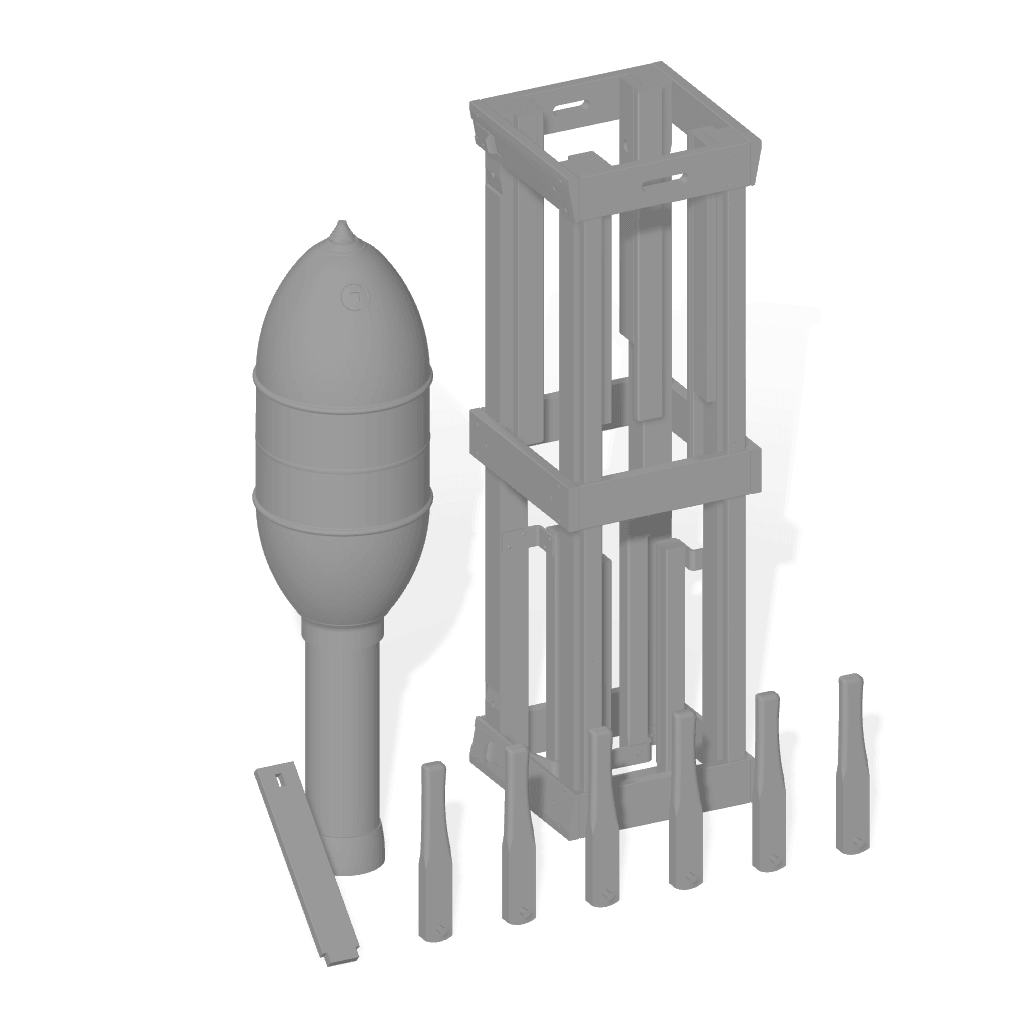 Ginger Cat 35226 1/35 32m Nebelwerfer Rockets & Wooden Transport Containers (6pcs) Reçine Detay Seti