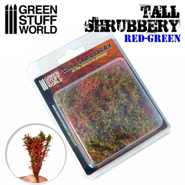 GREEN STUFF WOLRD 9929 TALL SHRUBBERY RED GREEN – UZUN ÇALI KIRMIZI YEŞİL