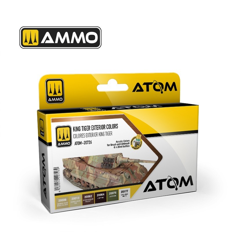 AMMO MIG 20726 ATOM KING TIGER Exterior Colors Set - Kaplan İki Dış Renkleri Seti