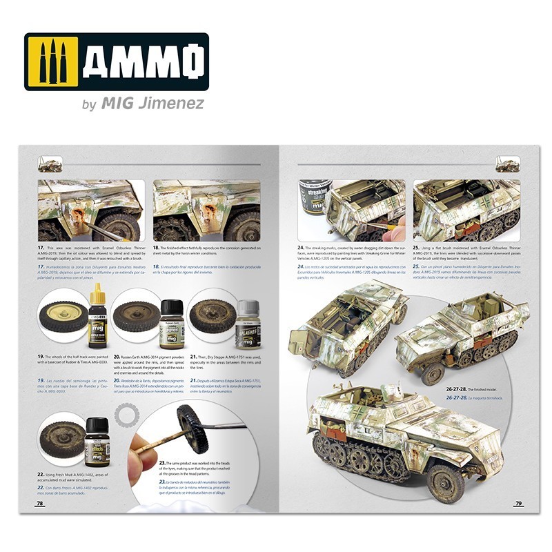 AMMO MIG 6039 How to Paint Winter WWII German Tanks İKİNCİ DÜNYA SAVAŞI ALMAN TANKLARI KIŞ BOYAMA TEKNİKLERİ KİTABI