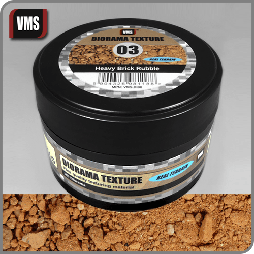 VMS Diorama Texture No. 3 Heavy Brick Rubble 100 ml YOĞUN TUĞLA ENKAZI DİORAMA ZEMİN MALZEMESİ