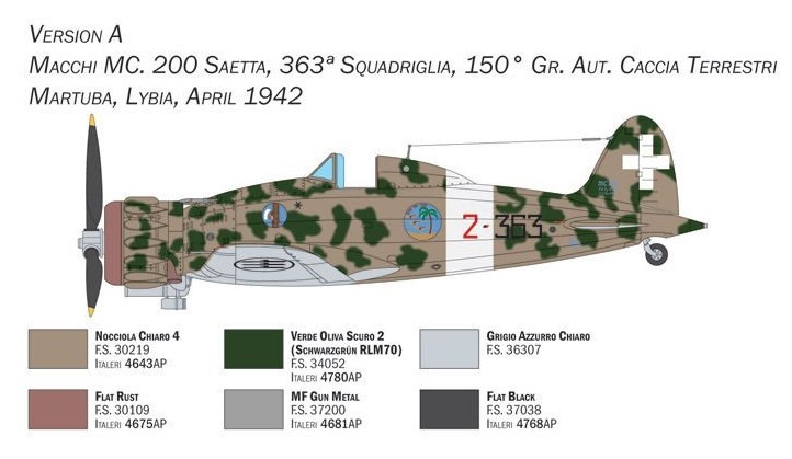 ITALERI 2767 1/48 Macchi C.200 Serie XXI-XXIII ASKERİ UÇAK MAKETİ