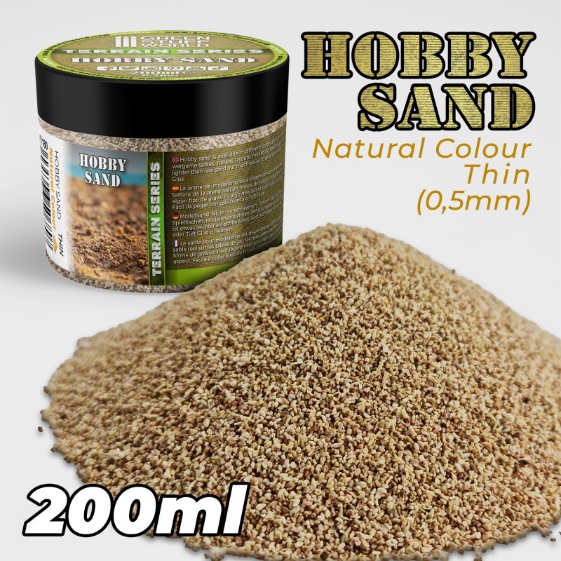 GREEN STUFF WORLD 11180 Thin Hobby Sand 200ml Natural - DOĞAL RENK İNCE KUM 