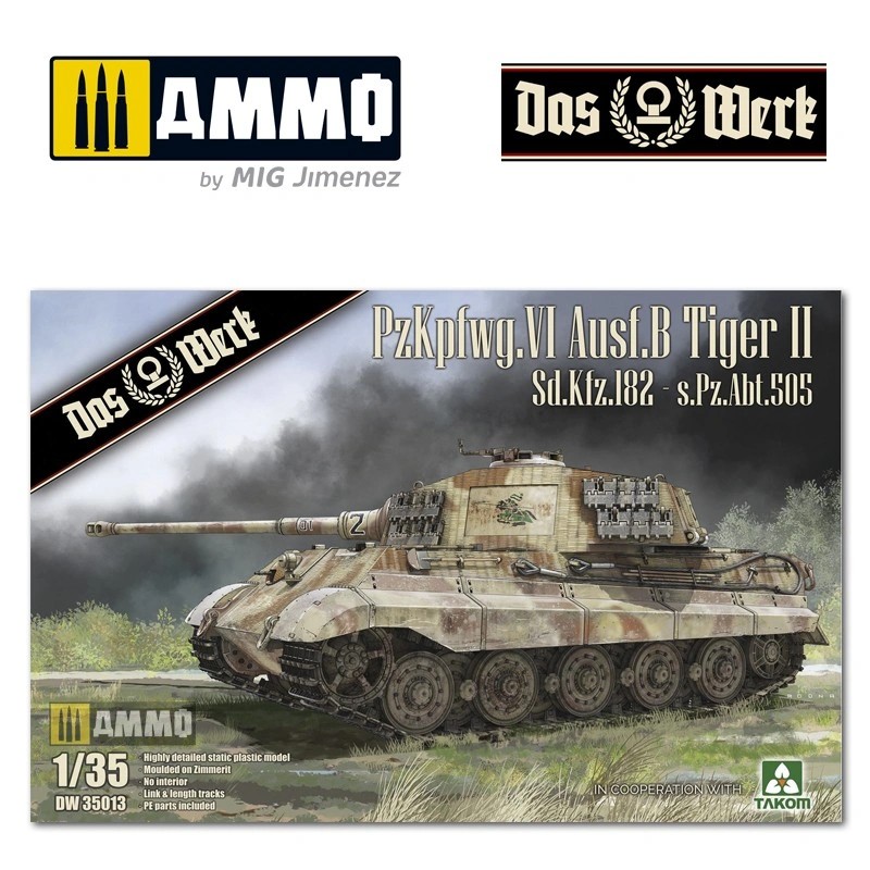 DAS WERK 35013 1/35 PzKpfwg.VI Ausf.B Tiger II Sd.Kfz.182 TANK MAKETİ