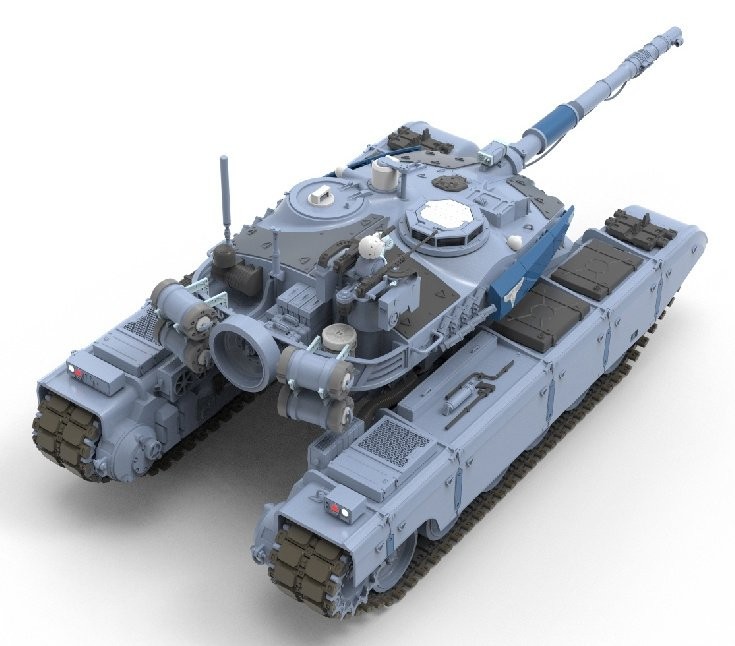 BORDER MODEL 002 1/35 GRIZZLY BATTLE TANK  with lighting system  workable trucks a beeper RED ALERT TANK MAKETİ