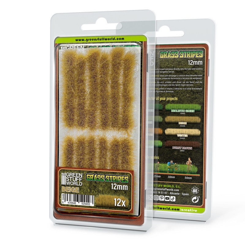 GREEN STUFF WORLD 13449 Grass Strips 12 mm - Beige