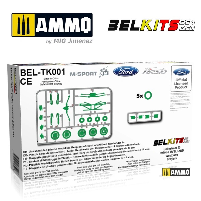 BELKITS 001 TRANSKIT 1/24 FORD FIESTA S2000/WRC MODİFİYE MAKETİ