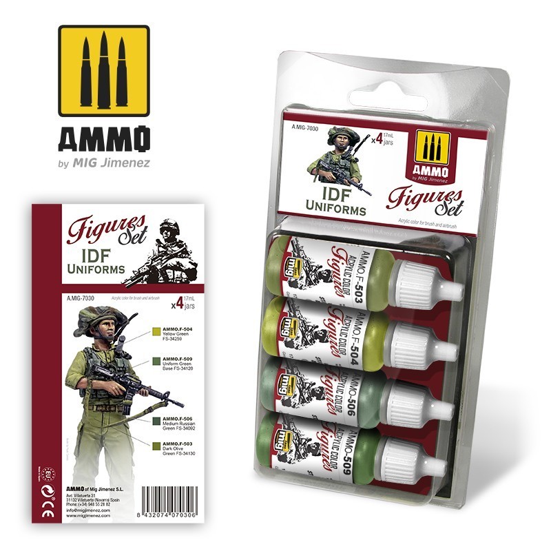 AMMO MIG 7030 IDF Uniforms - IDF Üniformaları Boyama Seti