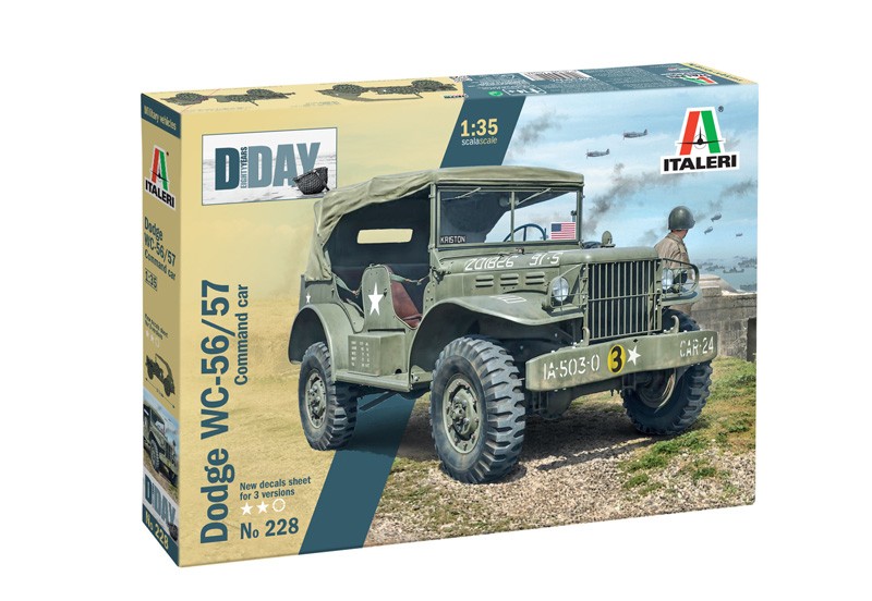 ITALERI 0228 1/35 Dodge WC-56/57 Command Car ASKERİ KARA ARACI MAKETİ