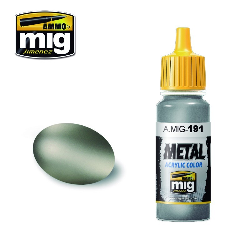 AMMO MIG 0191 Steel Metalik Maket Boyası