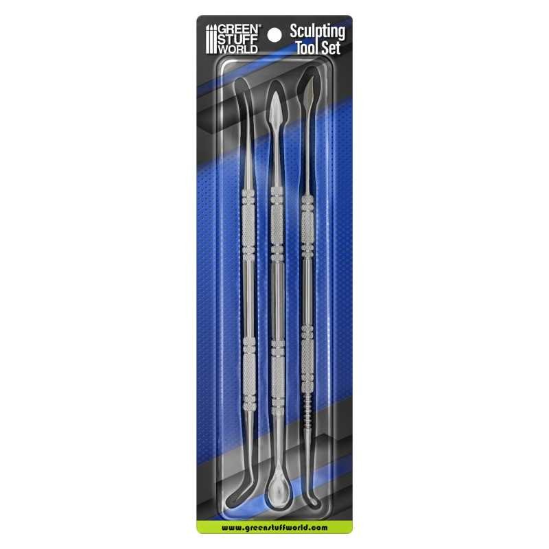 GREEN STUFF WORLD 1011 3x Sculpting Tools - 3 ADET HEYKELTIRAŞ EL ALETİ