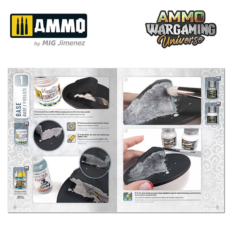 AMMO MIG 6929 WARGAMING UNIVERSE Book 10 Fertile Meadows - BEREKETLİ ÇAYIR ZEMİN YAPIM TEKNİKLERİ KİTABI