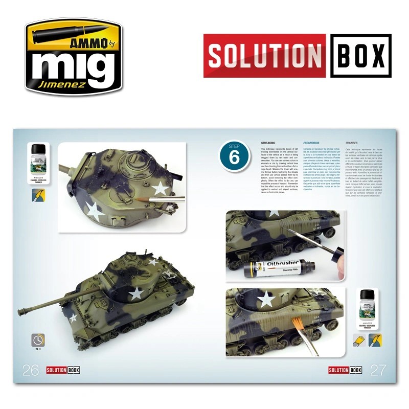 AMMO MIG 6500 HOW TO PAINT WWII AMERICAN ETO SOLUTION BOOK (Multilingual) İKİNCİ DÜNYA SAVAŞI AMERİKAN ARAÇLARI BOYAMA TEKNİKLERİ KİTABI