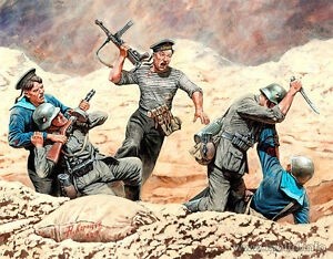 MASTER BOX 1/35 35152 "Soviet Marines and German Infantry, Hand-to-hand Combat, 1941-1942. Eastern Front Battle Series, Kit No.2"