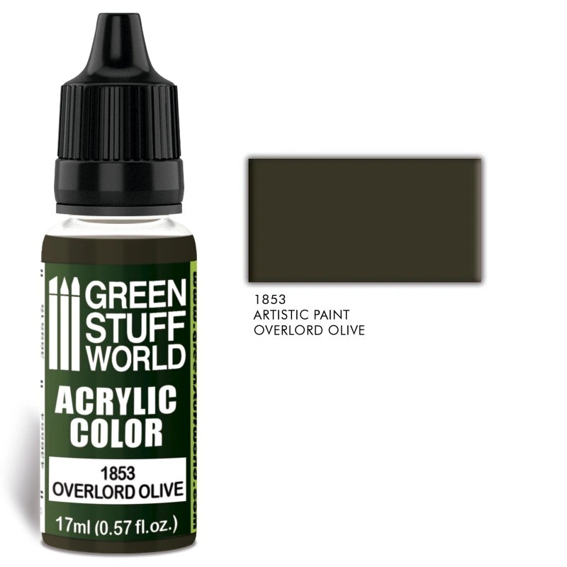 GREEN STUFF WORLD 1853 Acrylic Color OVERLORD OLIVE MAKET BOYASI