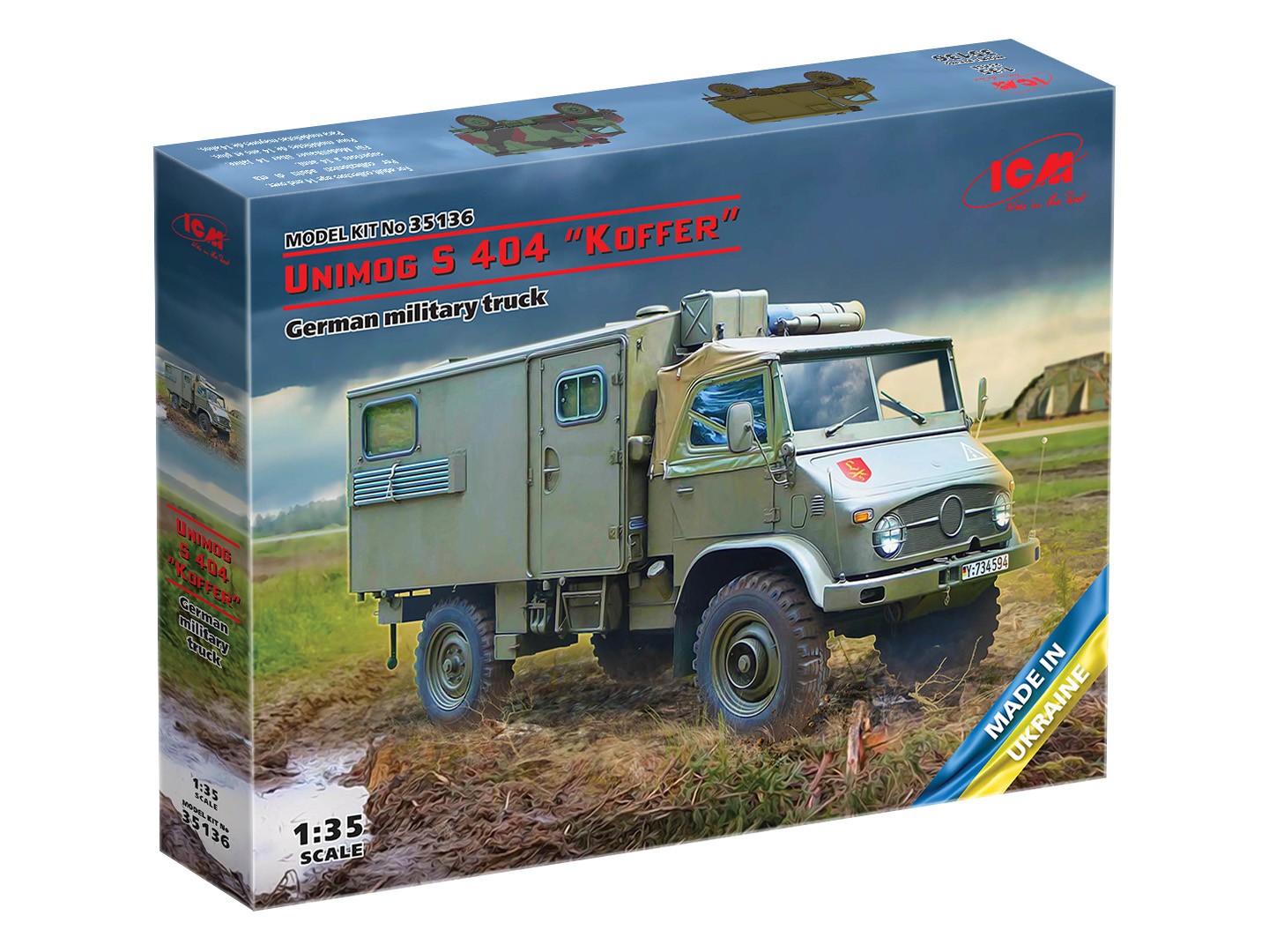 ICM 35136 1/35 Unimog 404 S “Koffer” German military truck (100% new molds) ASKERİ KAMYON MAKETİ