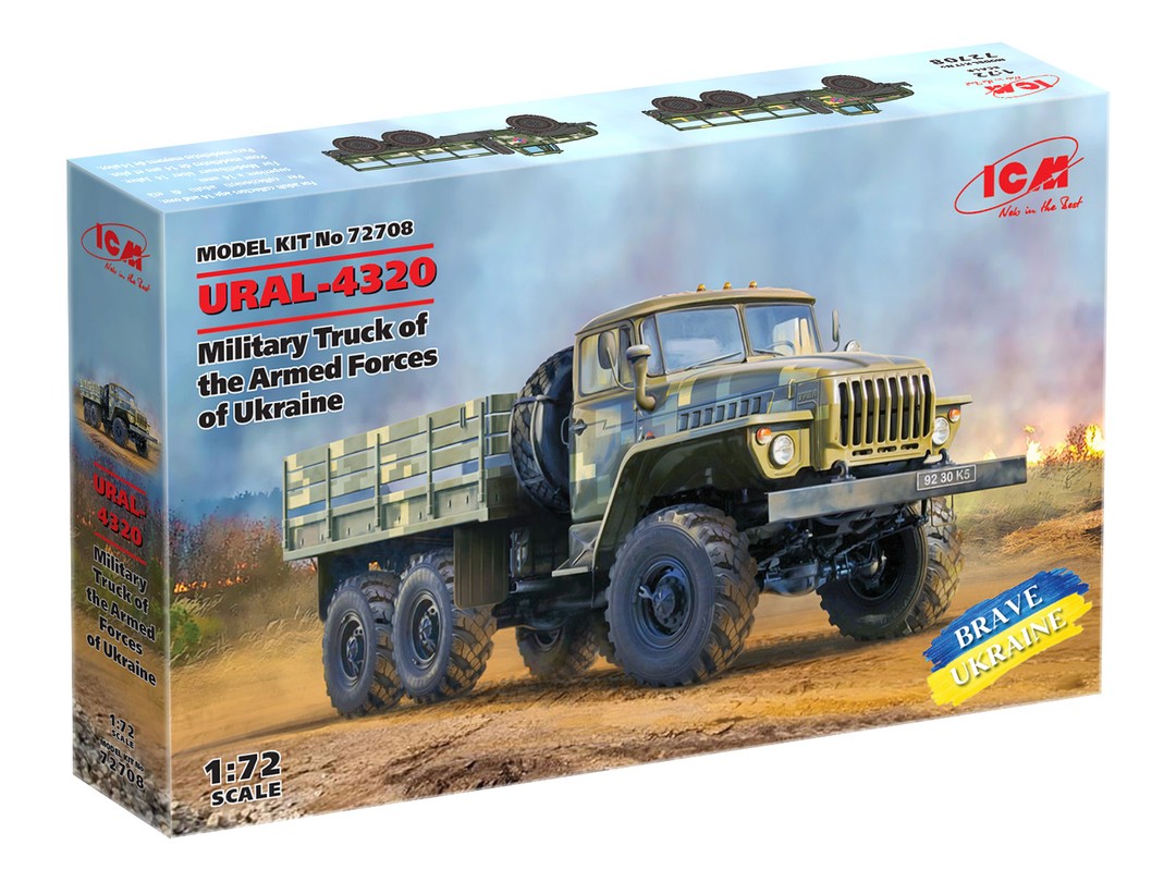 ICM 72708 1/72 URAL-4320 UKRAYNA ORDUSUNA AİT ASKERİ KAMYON MAKETİ