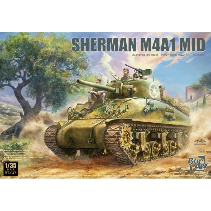 BORDER MODEL 047 1/35 M4A1 SHERMAN MID İKİNCİ DÜNYA SAVAŞI AMERİKAN TANKI MAKETİ