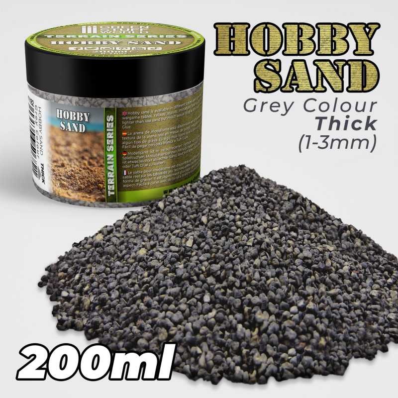 GREEN STUFF WORLD 11182 Thick Hobby Sand 200ml Dark Grey - KOYU GRİ RENK KALIN KUM