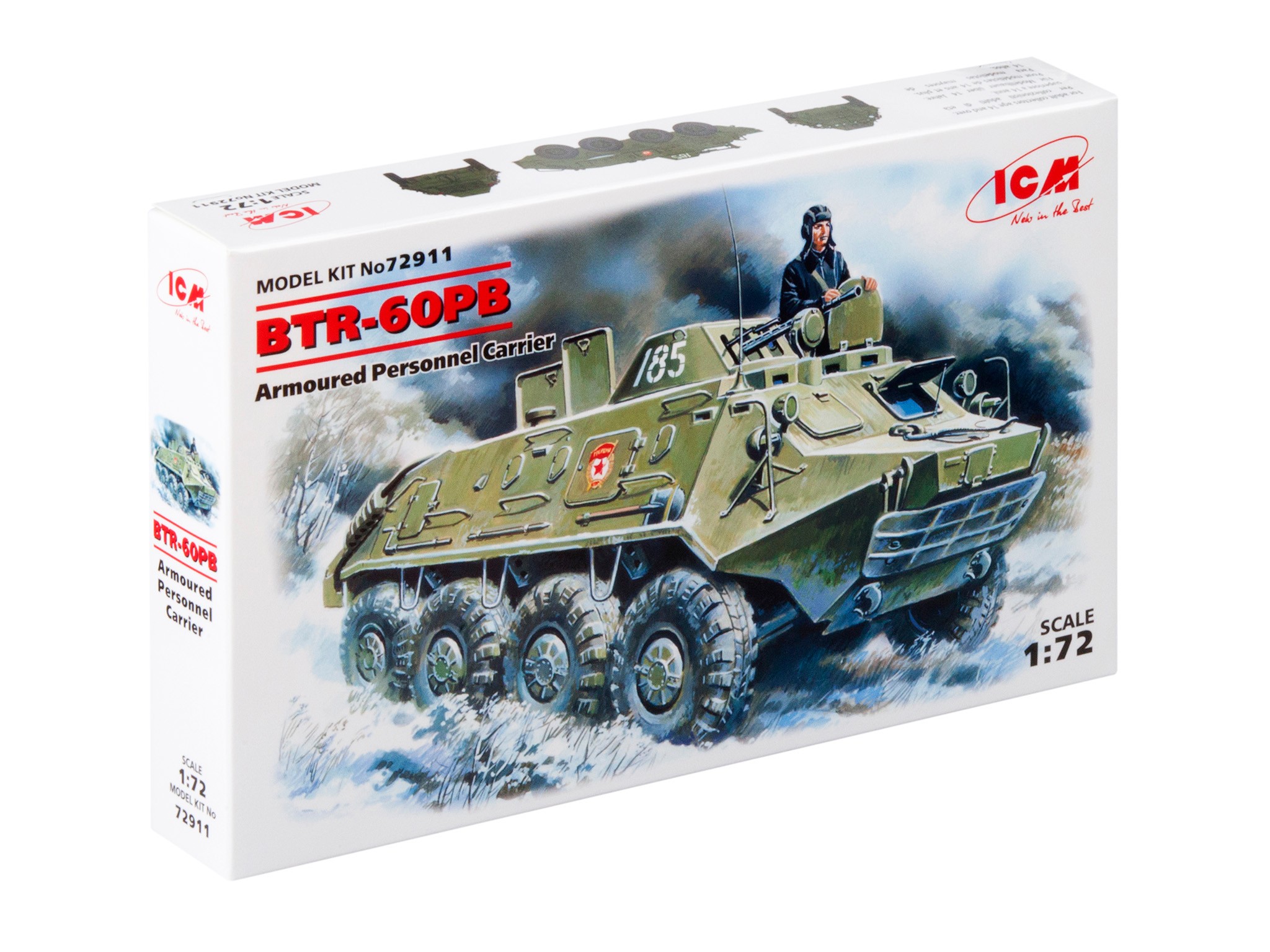 ICM 72911 1/72 BTR-60PB Armoured Personnel Carrier ZIRHLI ASKERİ ARAÇ MAKETİ