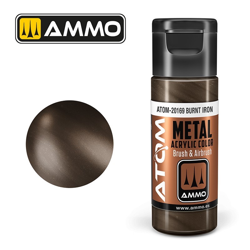 AMMO MIG ATOM 20169 METALLIC Burnt Iron AKRİLİK MAKET BOYASI