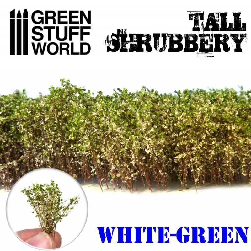 GREEN STUFF WORLD 9927 Tall Shrubbery - White Green - UZUN ÇALI BEYAZ YEŞİL