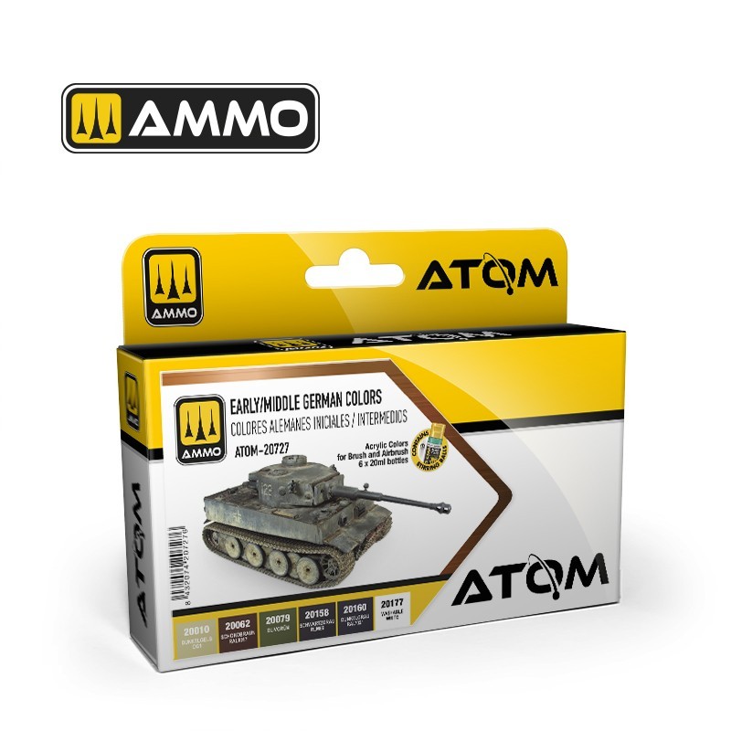 AMMO MIG 20727 ATOM Early / Middle German Colors Set - WW2 Alman Orta / Geç Dönem Araçları Çözüm Seti