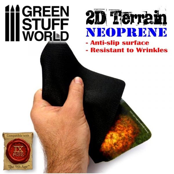 GREEN STUFF WORLD 2090 2D NEOPRENE TERRAİN – FOREST WİTH 4 TREES