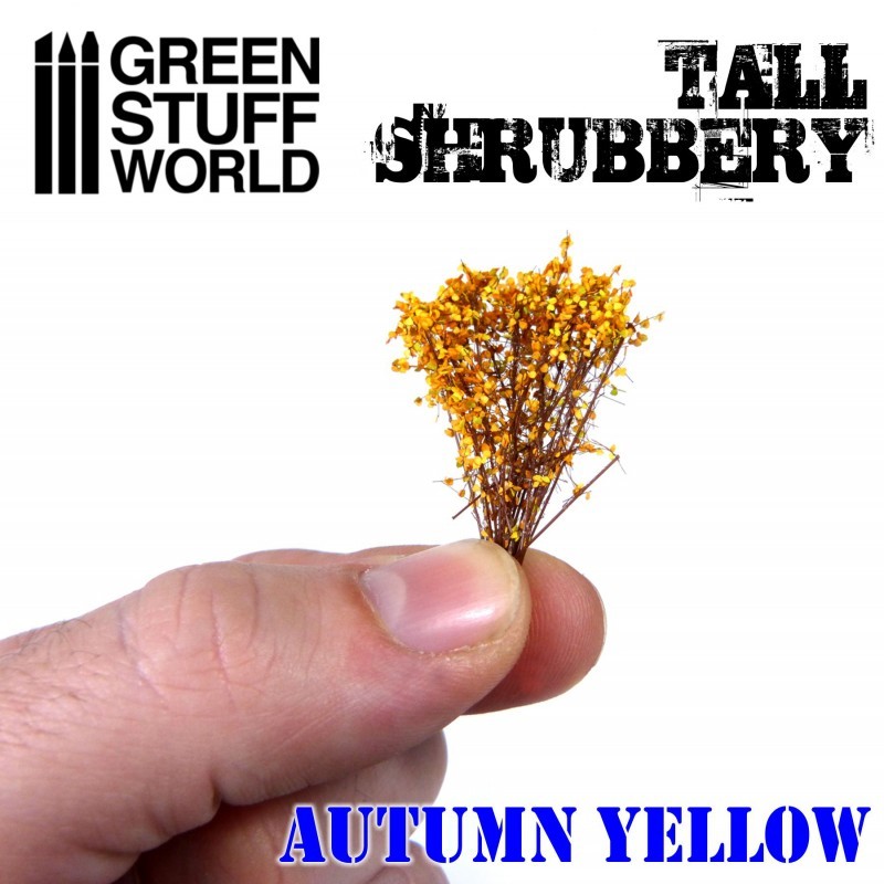 GREEN STUFF WORLD 9931 Tall Shrubbery  Autumn Yellow - SONBAHAR UZUN ÇALILIKLARI