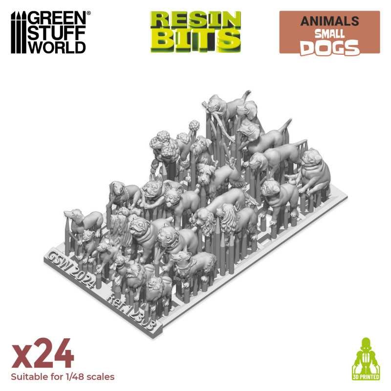 GREEN STUFF WORLD 12303 3D printed set - Small Dogs KÜÇÜK KÖPEKLER