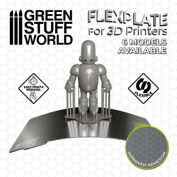 GREEN STUFF WORLD 3082 FLEXPLATES FOR 3D PRİNTERS – 124X70MM