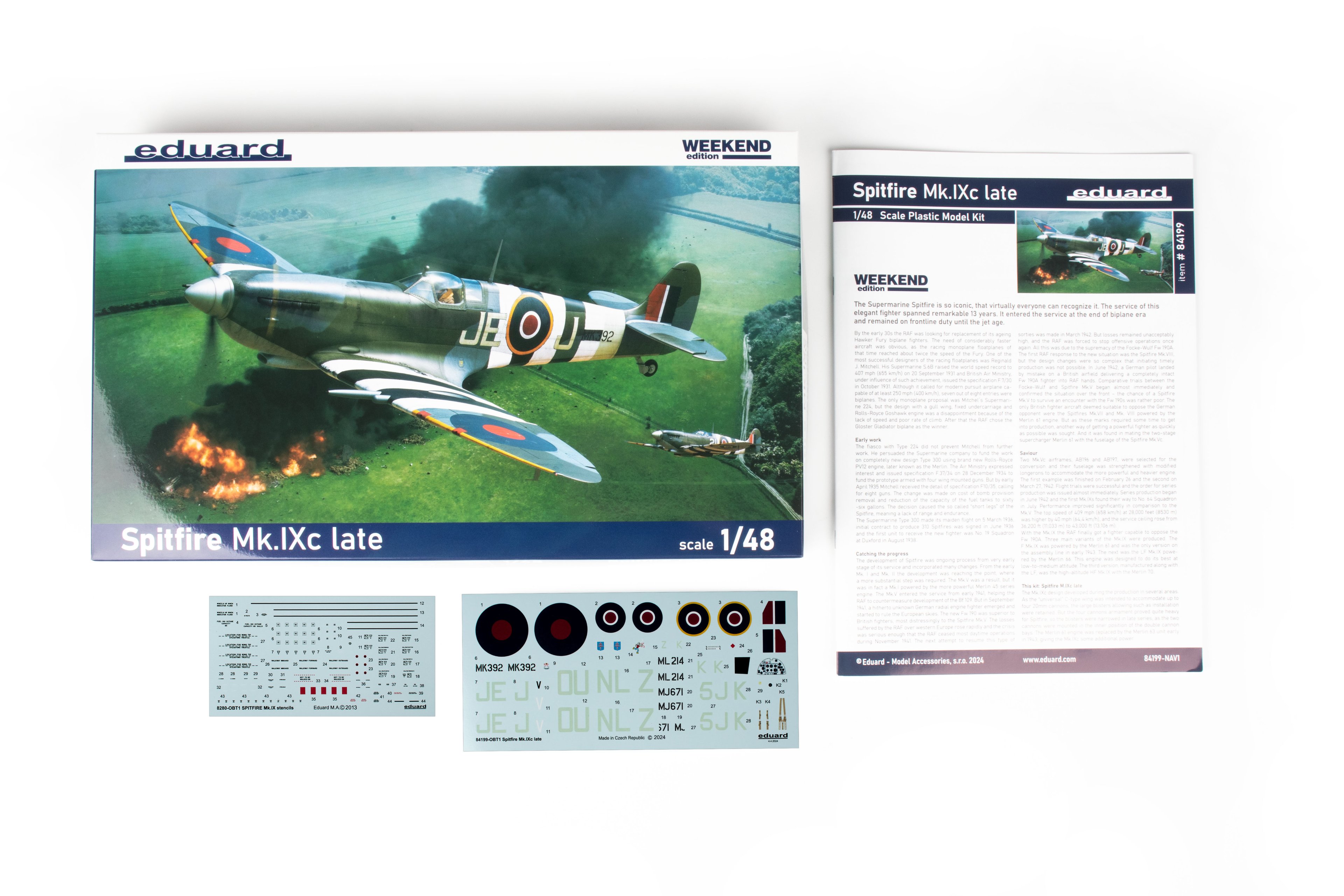 EDUARD 84199 1/48 Spitfire Mk. IXc Late SAVAŞ UÇAĞI MAKETİ