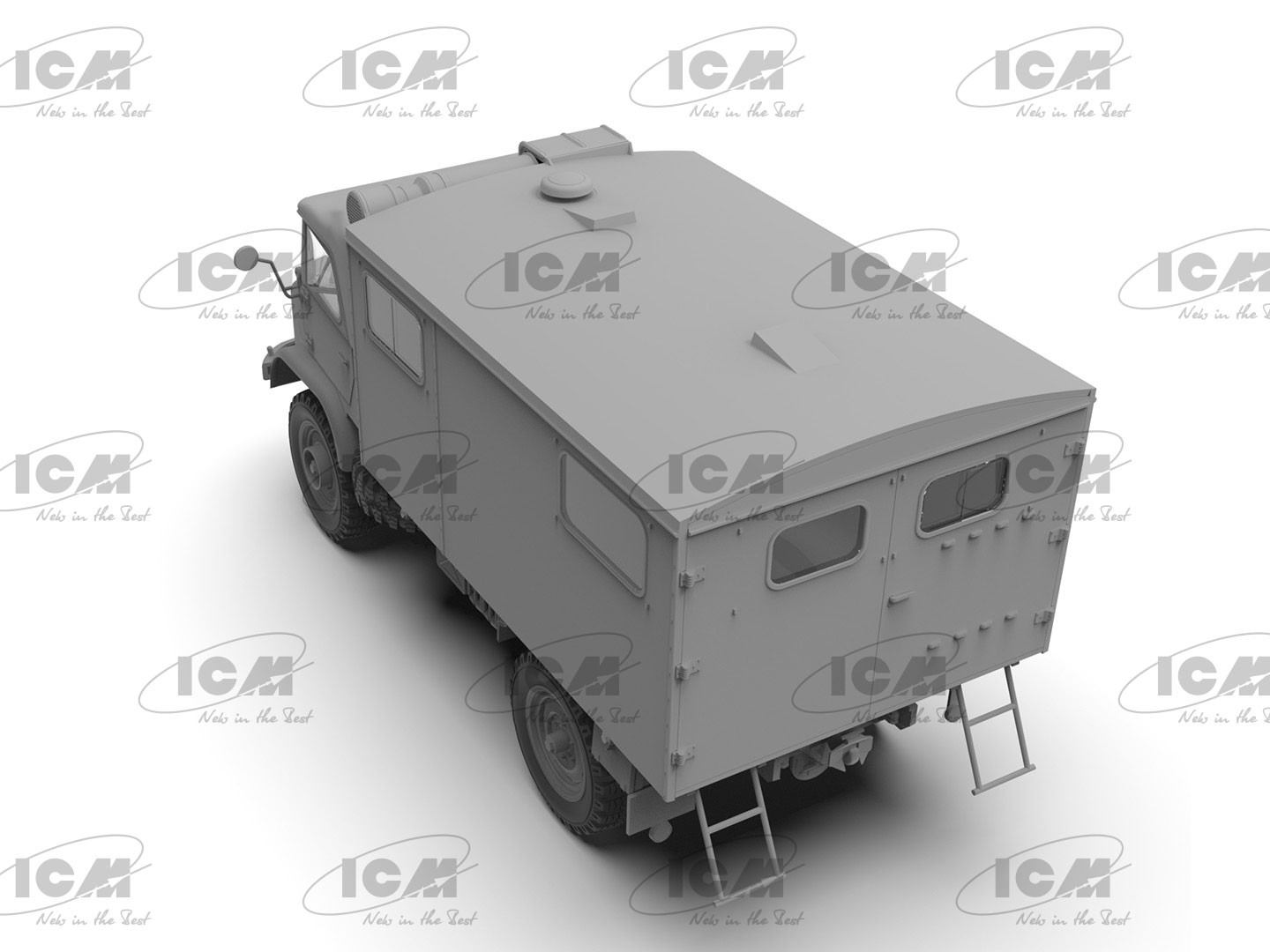 ICM 35136 1/35 Unimog 404 S “Koffer” German military truck (100% new molds) ASKERİ KAMYON MAKETİ