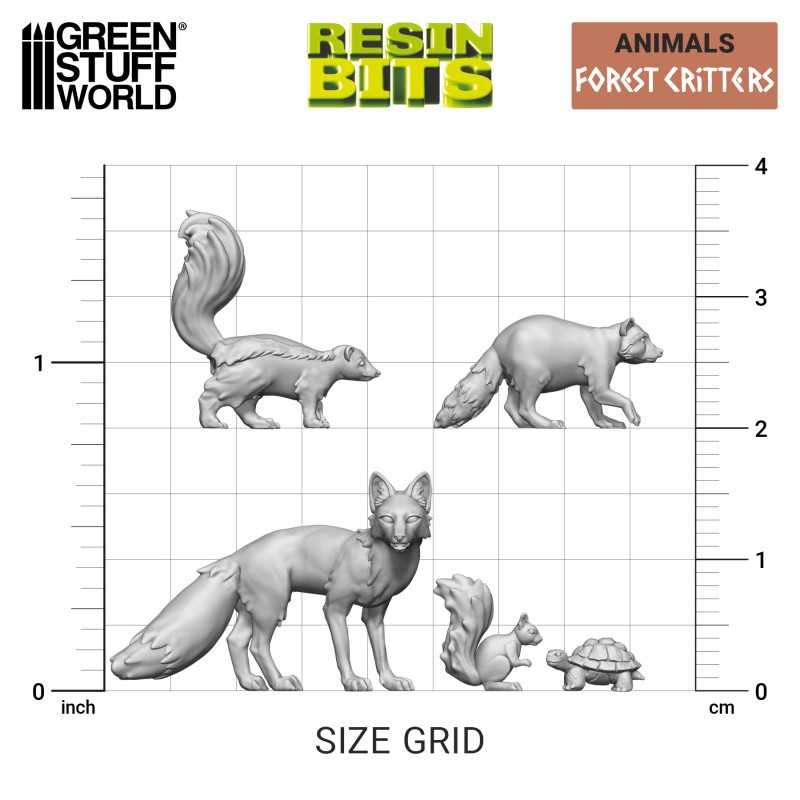 GREEN STUFF WORLD 12302 3D printed set - Forest Animals ORMAN HAYVANLARI