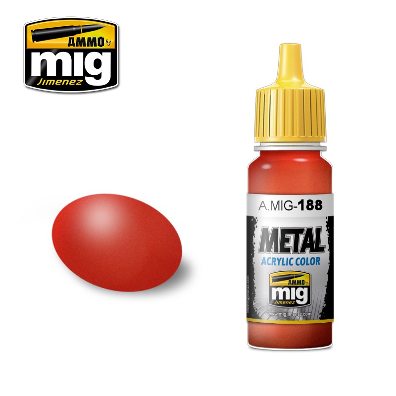 AMMO MIG 0188 Metallic Red Metalik Maket Boyası