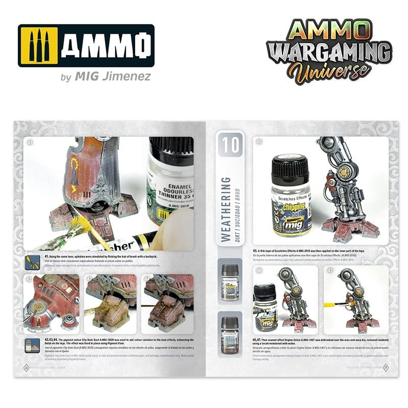 AMMO MIG 6922 WARGAMING UNIVERSE Book 03 Weathering Combat Armour - SAVAŞ ZIRHLARI ESKİTME TEKNİKLERİ KİTABI